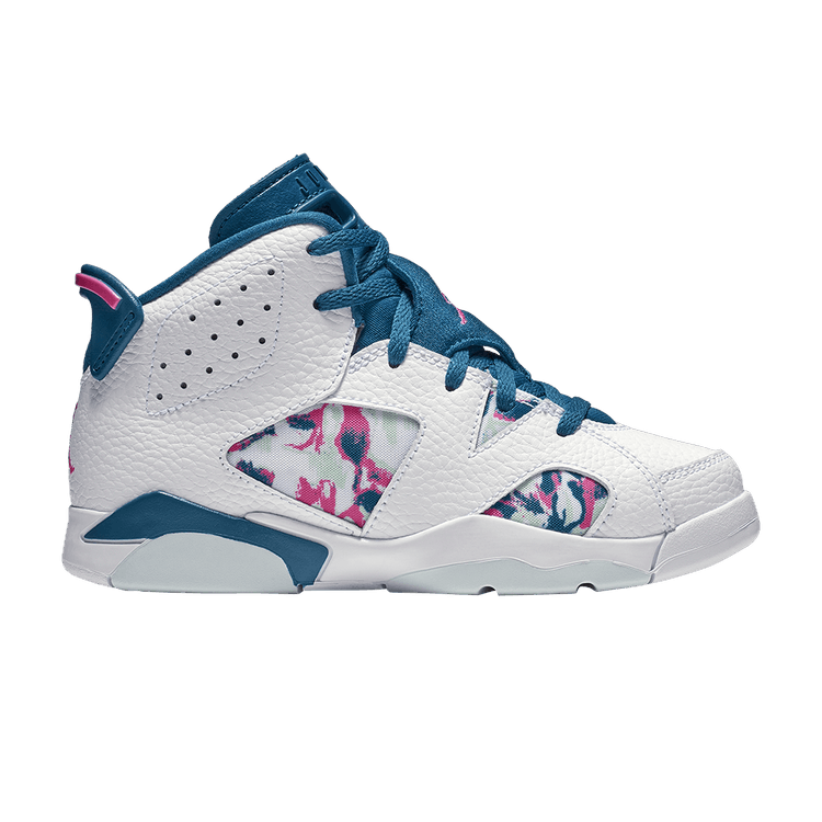 Jordan 6 Retro White Laser Fuchsia Green Abyss (PS)