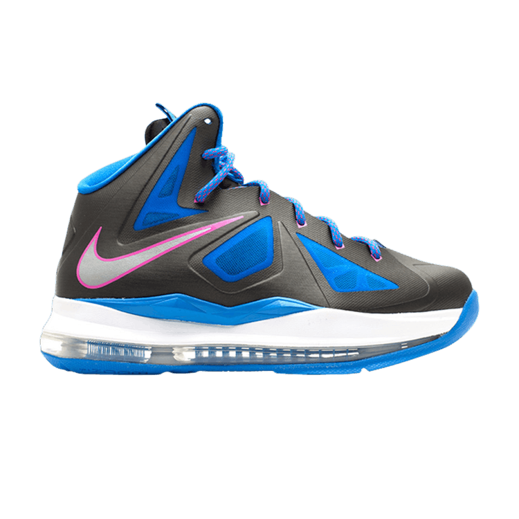 Nike LeBron X 10 Black-Metallic Silver-Photo Blue-White (GS)