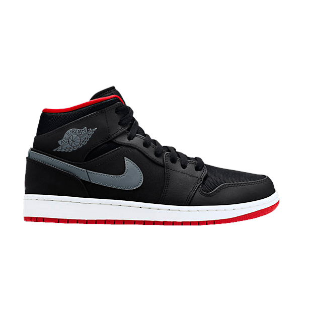 Jordan Side Jordan 1 Mid Black Cool Grey Gym Red – Side Kicks