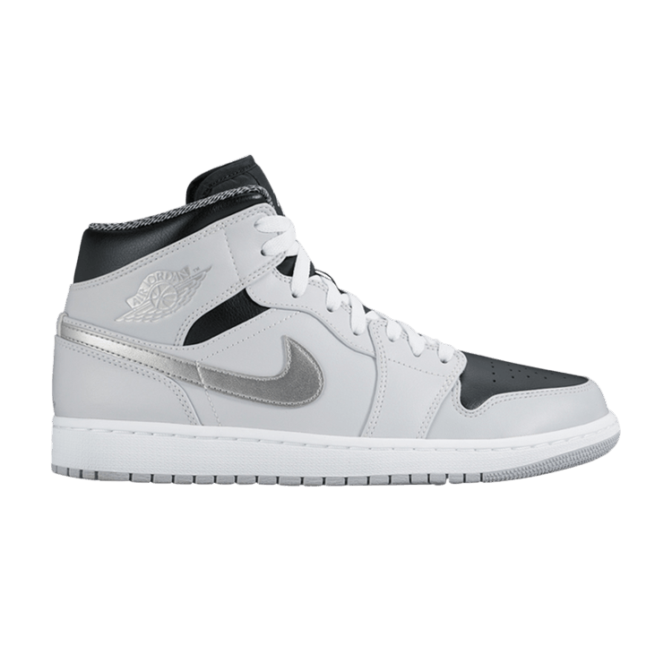 Jordan 1 Mid Pure Platinum Metallic Silver