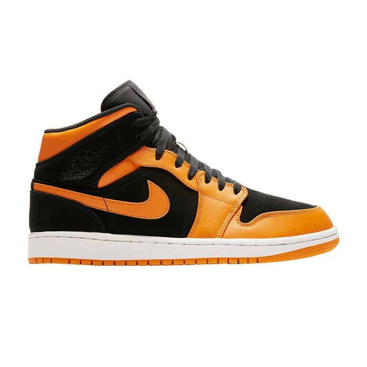 Jordan 1 Mid Black Orange Peel