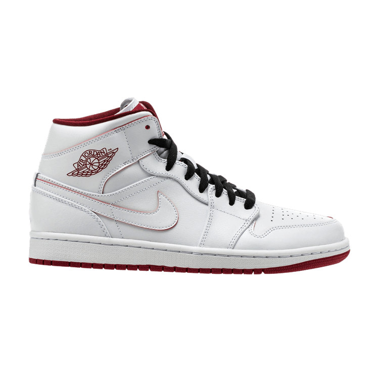 Jordan 1 Retro Mid White Gym Red Black