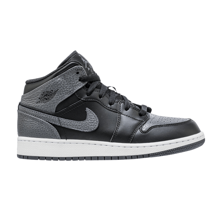 Jordan 1 Mid Black Dark Grey (GS)