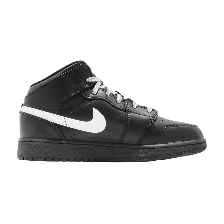 Jordan 1 Mid Black White Speckle (GS)