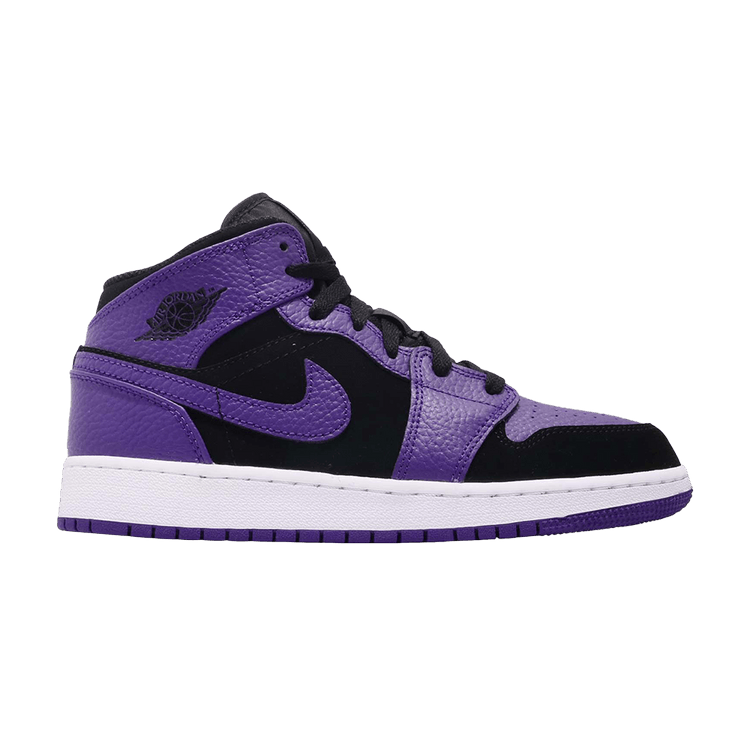 Jordan 1 Mid Black Dark Concord (GS)