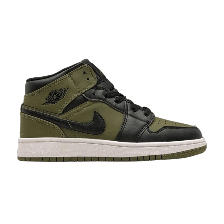 Jordan 1 Mid Olive Canvas Black (GS)