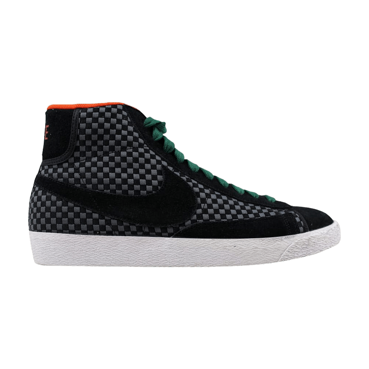 Nike Blazer Mid Woven Black/Black-Gorge Green-Team Orange