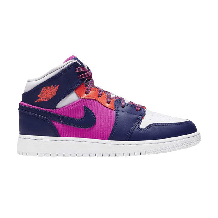 Jordan 1 Mid Fire Pink Barely Grape (GS)