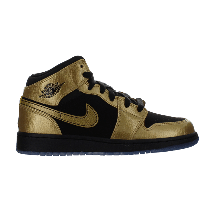 Jordan 1 Mid Metallic Gold Coin Black (GS)