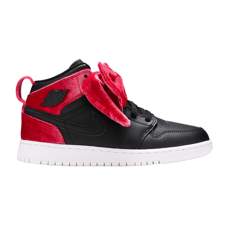 Jordan 1 Mid Bow Black Noble Red (GS)