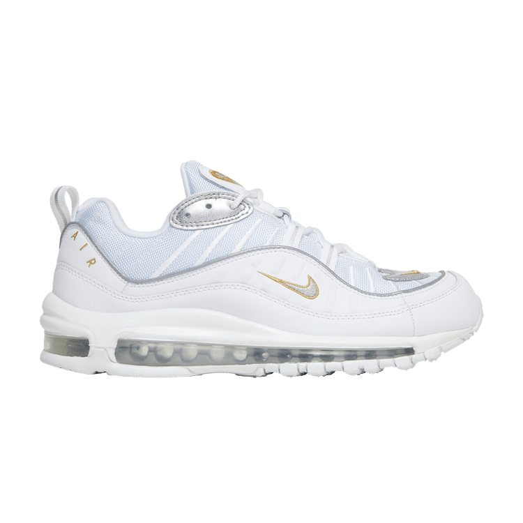 Nike Air Max 98 White Silver Gold (Women's)