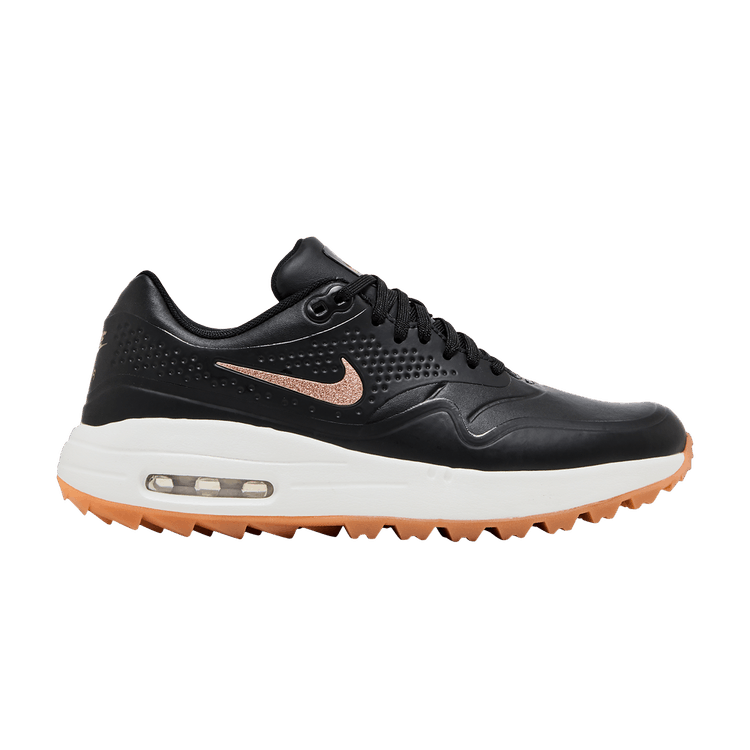 Nike Air Max 1 Golf Black Metallic Red Bronze Gum (Women's)