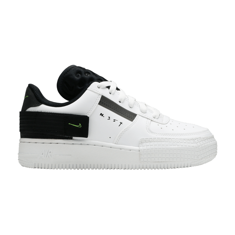 Nike Air Force 1 Low Type White Black Volt (GS)