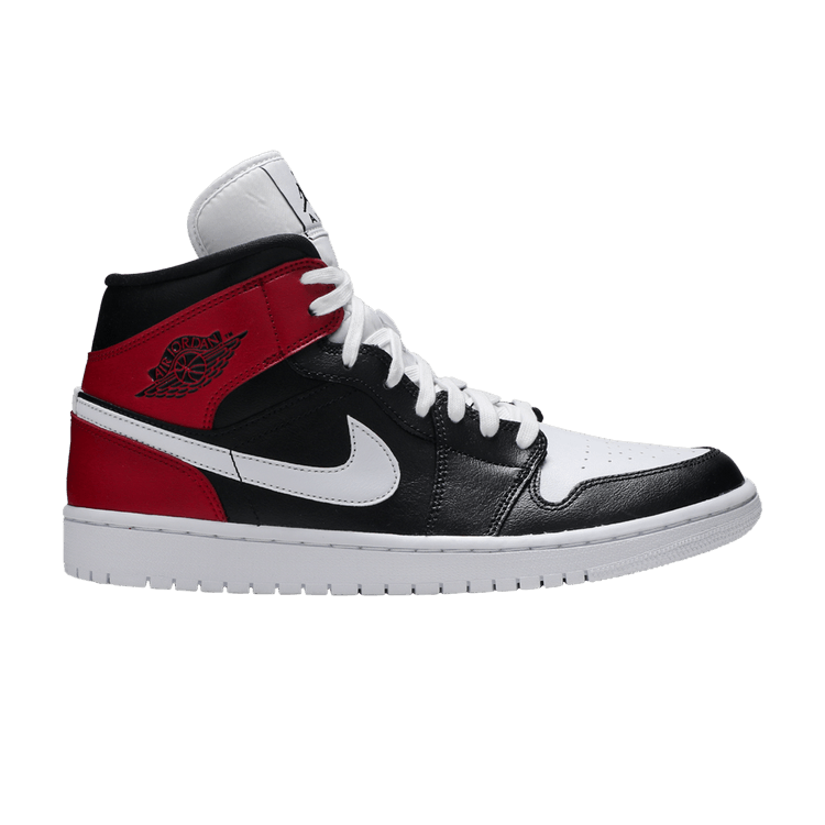 Jordan 1 Mid Black Noble Red (Women's)