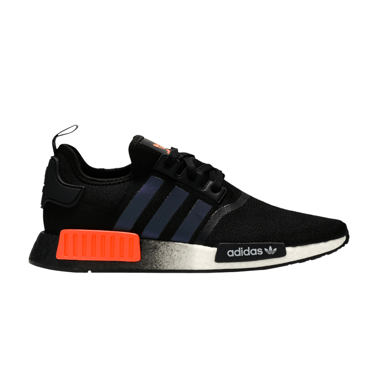 adidas NMD R1 Core Black Solar Orange Iridescent