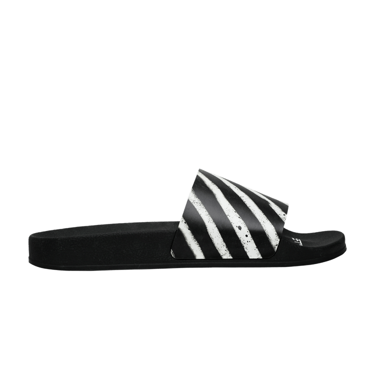 OFF-WHITE Spray Stripes Slider Black White SS20