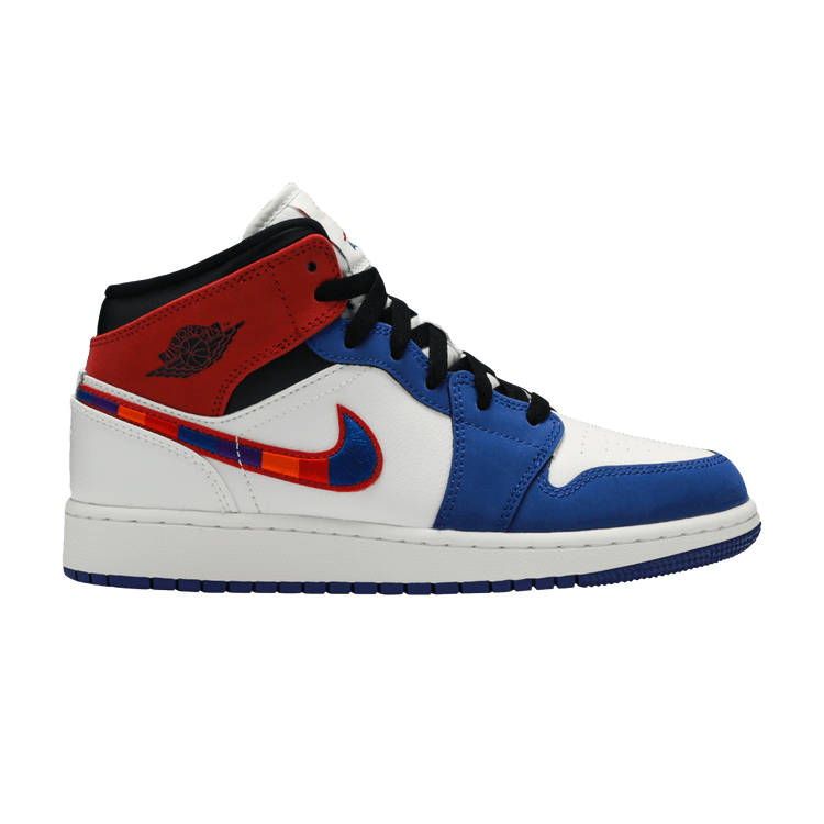 Jordan 1 Mid Rush Blue University Red (GS)