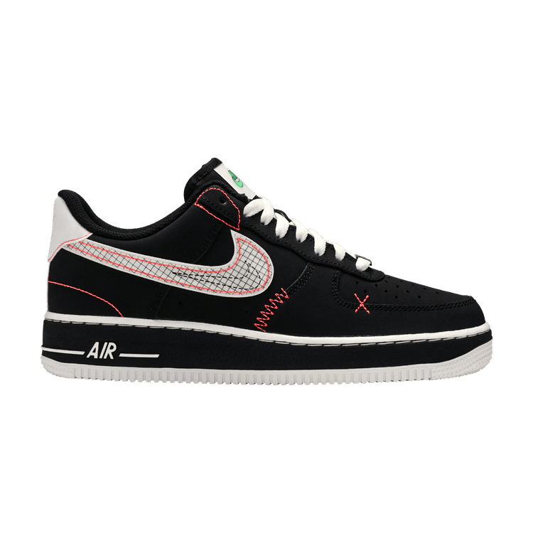 Nike Air Force 1 Low Schematic Black White Bright Crimson