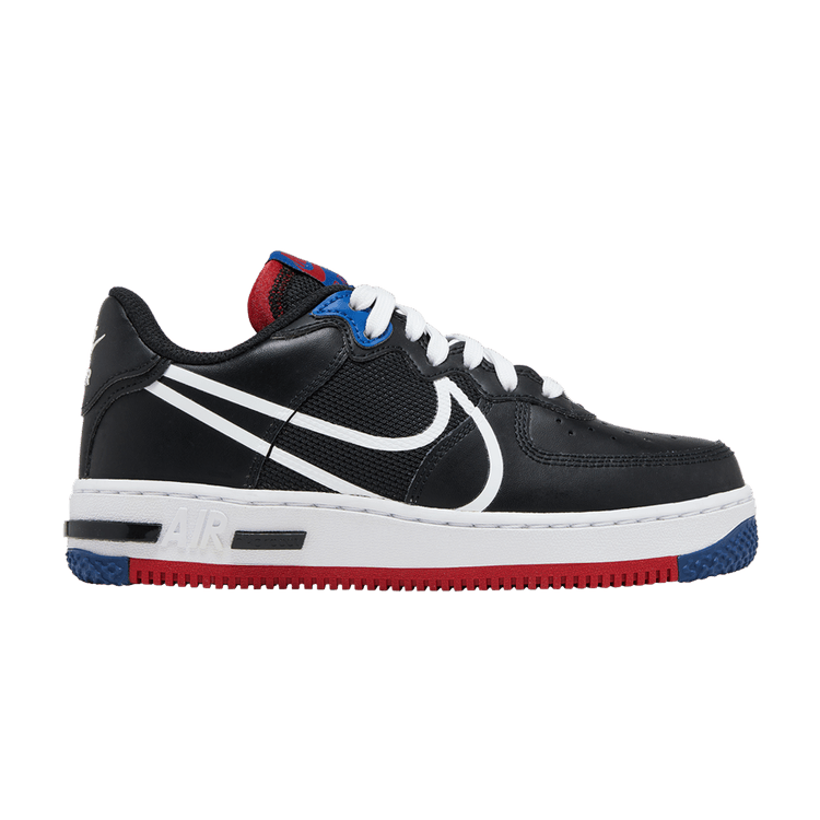 Nike Air Force 1 Low React Black White Gym Red Gym Blue