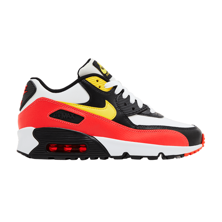 Nike Air Max 90 White Yellow Black Crimson (GS)