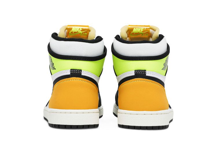 Jordan 1 Retro High White Black Volt University Gold