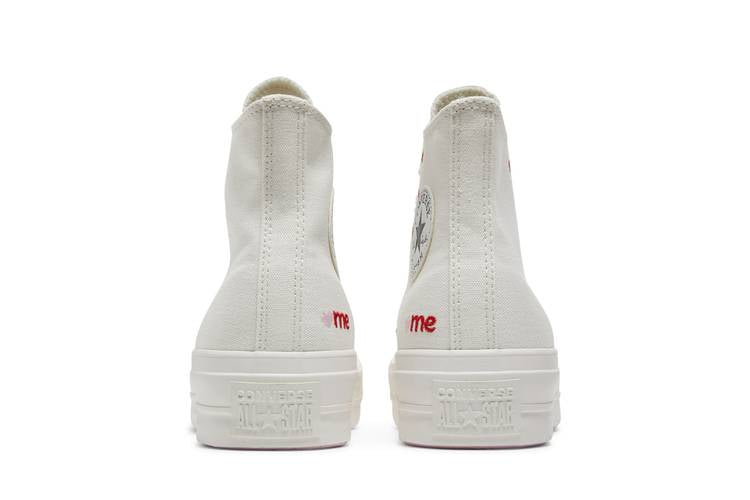 Converse Chuck Taylor All Star Lift Hi White Red (Women's)