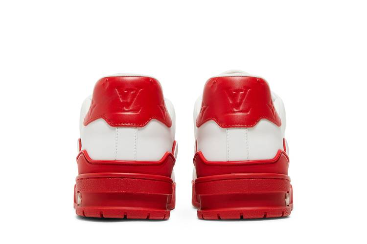 Louis Vuitton Trainer White Red Signature