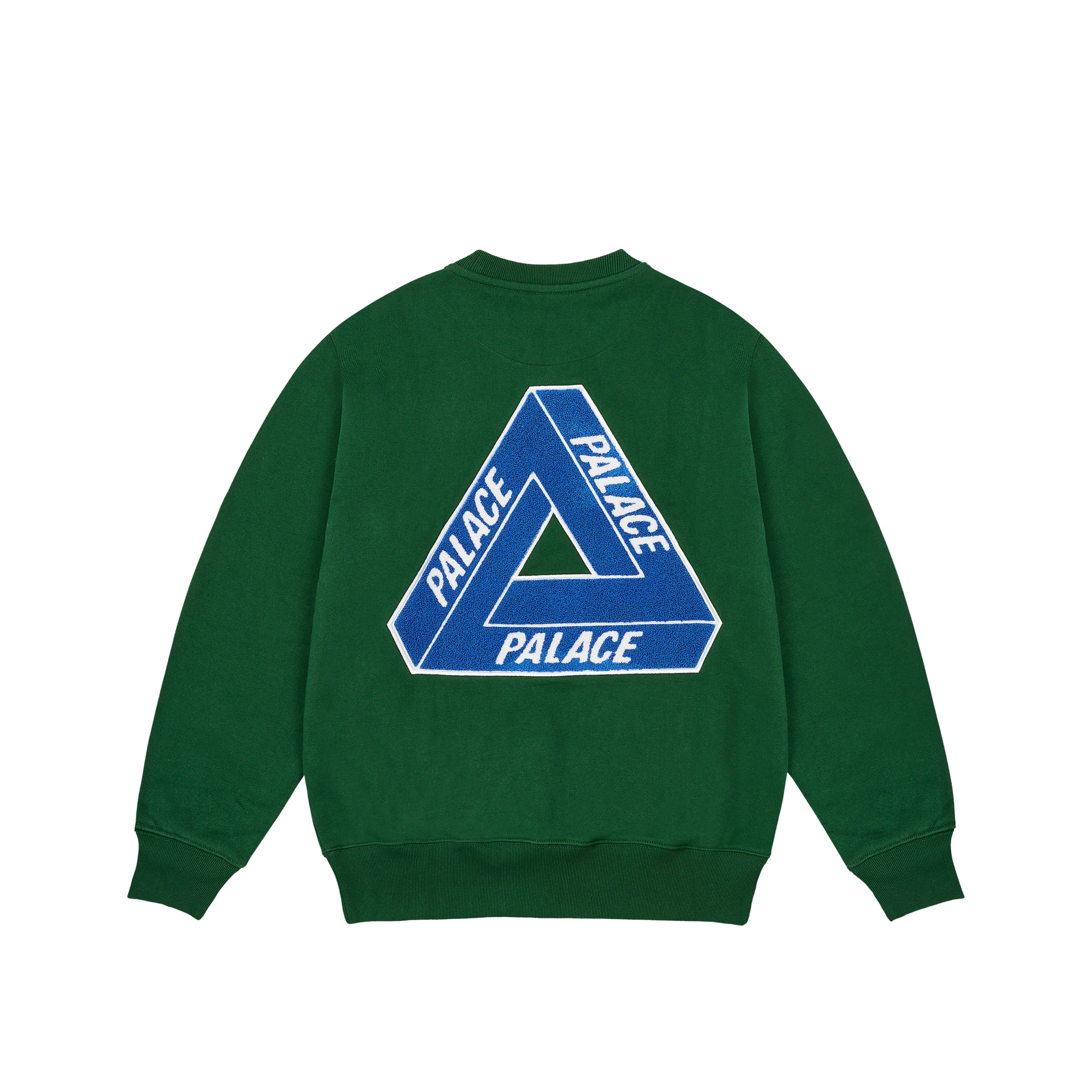 Palace Chenille Tri-ferg Crew Racey Green