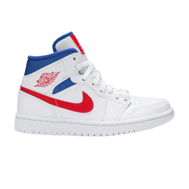 Jordan 1 Mid White Red Royal (Women's)