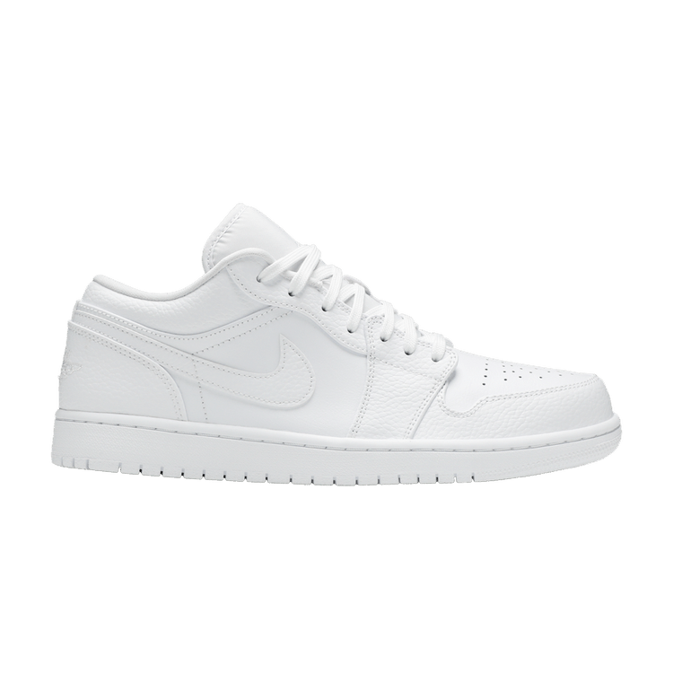 Jordan 1 Low Triple White Tumbled Leather