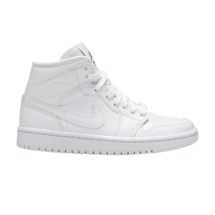 Jordan 1 Mid White Snakeskin (Women's)