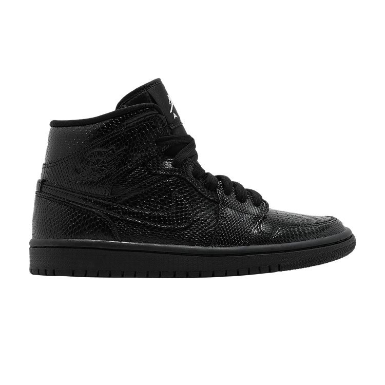 Jordan 1 Mid Black Snakeskin (Women's)