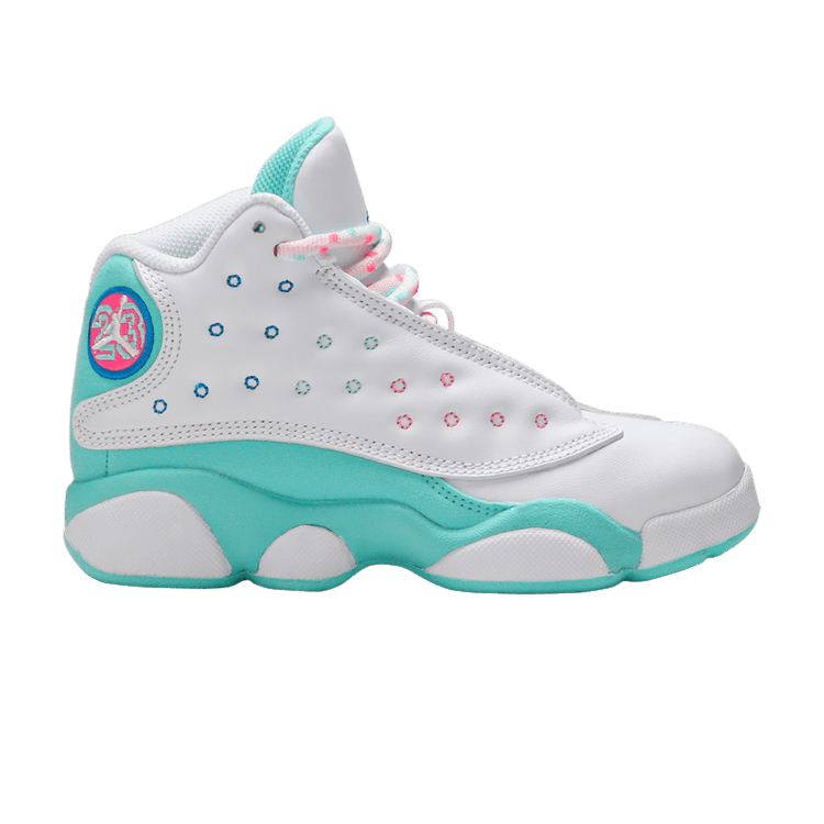 Jordan 13 Retro White Soar Green Pink (PS)