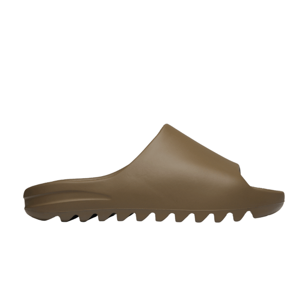 yeezy slides earth brown on feet