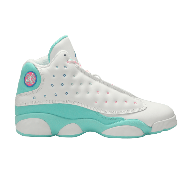 Jordan 13 Retro White Soar Green Pink (GS)