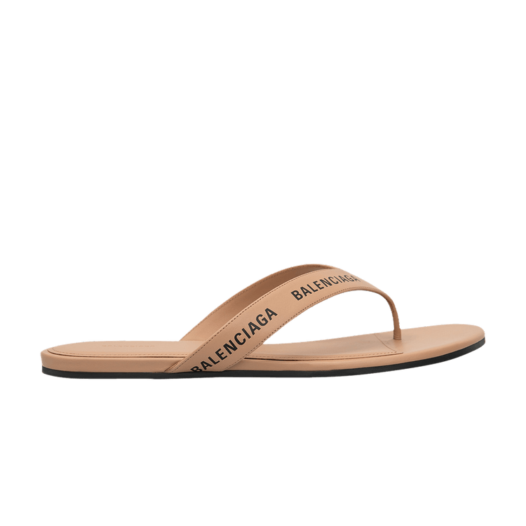 Balenciaga Round Flip-Flop Beige Black