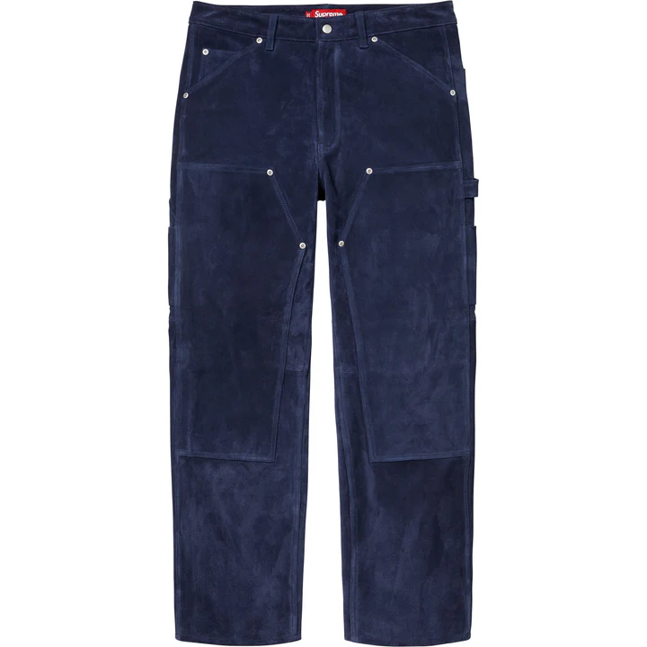 Supreme Suede Double Knee Painter Pant - Blue