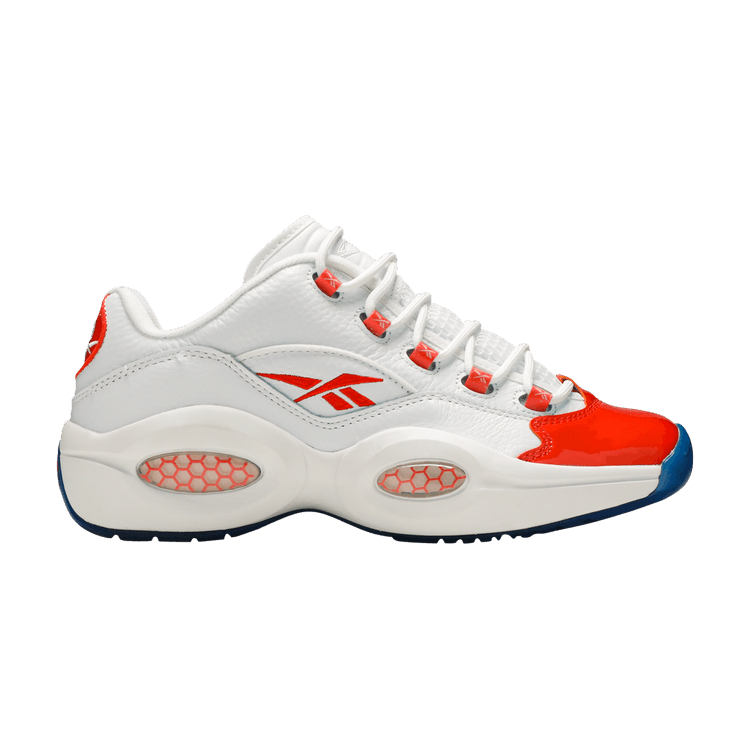 Reebok Question Low Patent Toe Orange