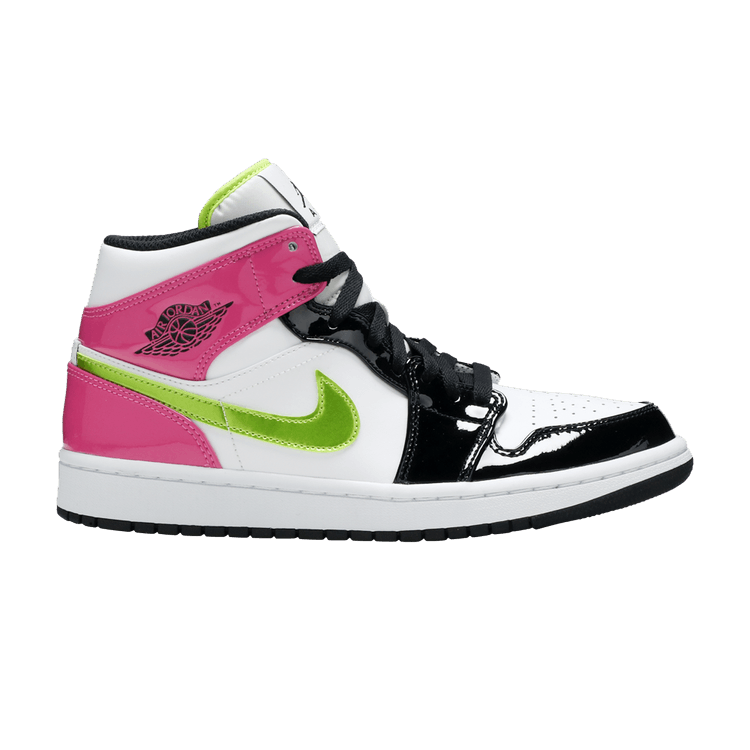 Jordan 1 Mid White Black Cyber Pink