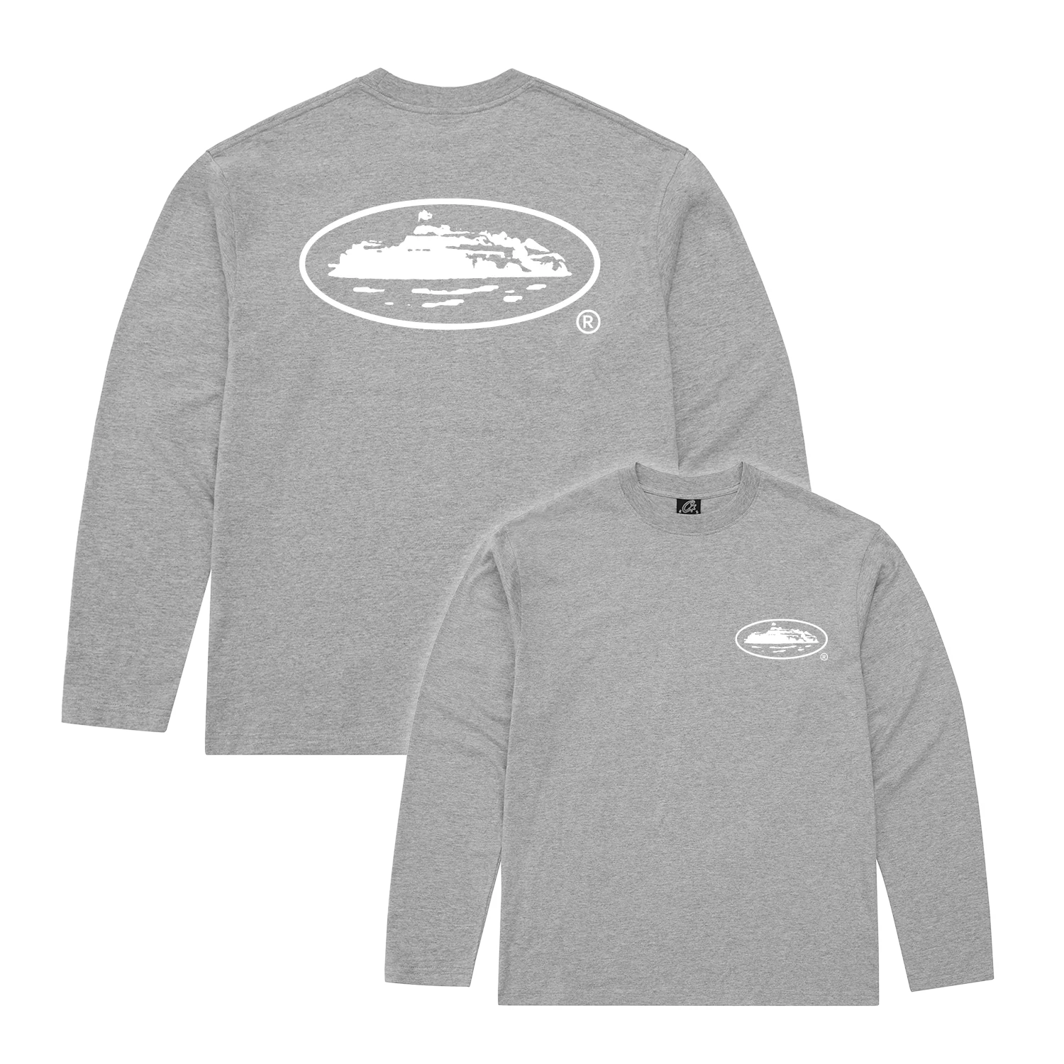 Corteiz OG Island Longsleeve Tee Grey