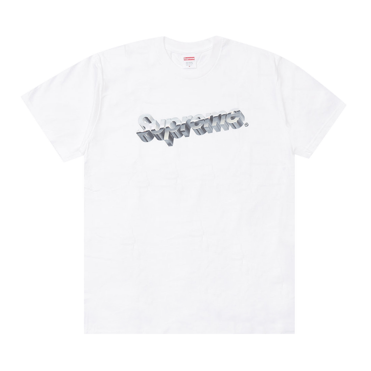 Supreme Chrome Logo Tee 'White'