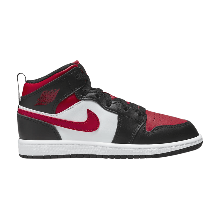 Jordan 1 Mid Black Fire Red (PS)