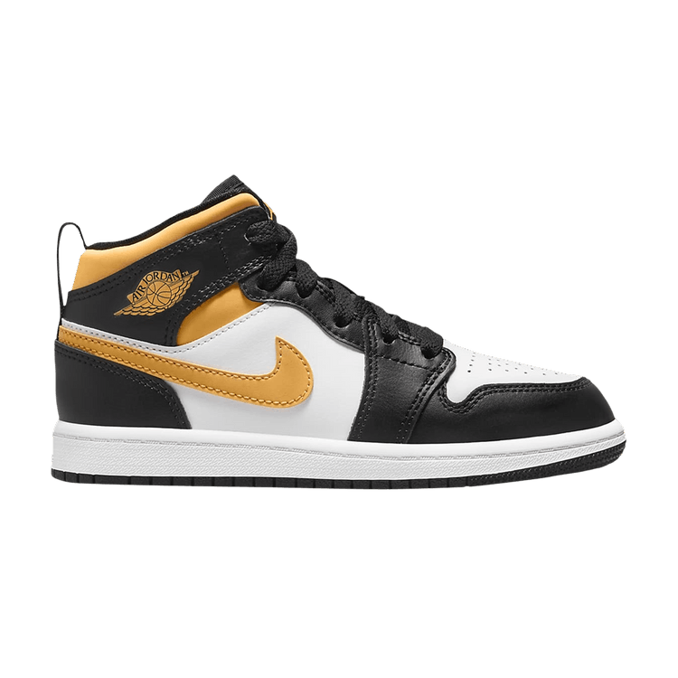 Jordan 1 Mid White Pollen Black (PS)