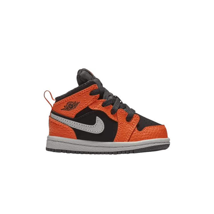 Jordan 1 Mid Black Orange Light Bone