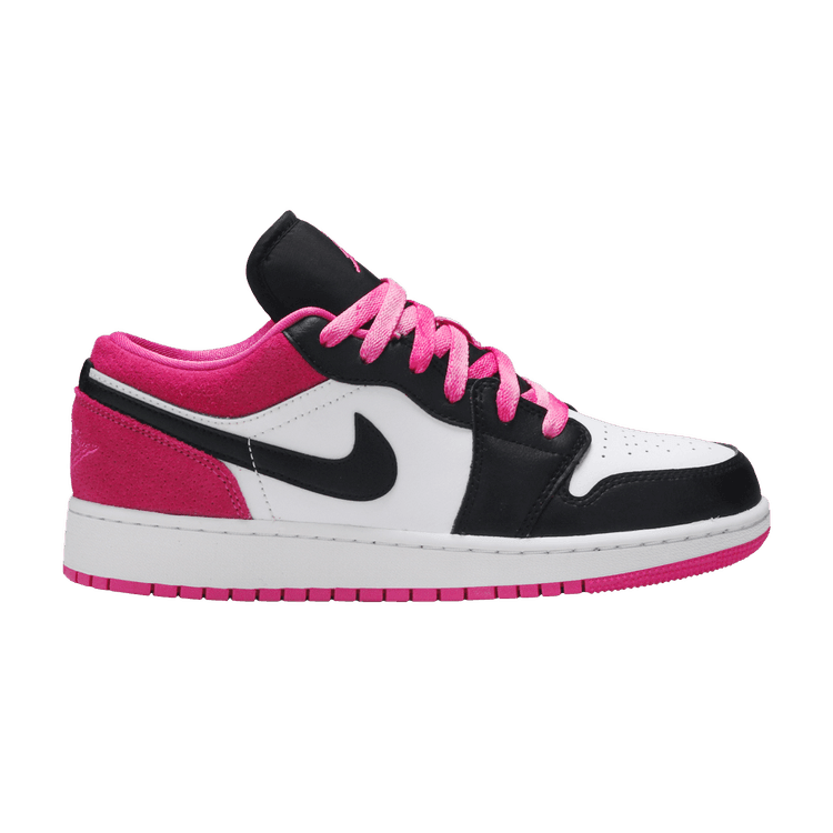 Jordan 1 Low Black Active Fuchsia (GS) - Side Kicks