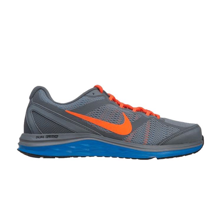 Nike Dual Fusion Run 3 Cool Grey Hyper Crimson Photo Blue
