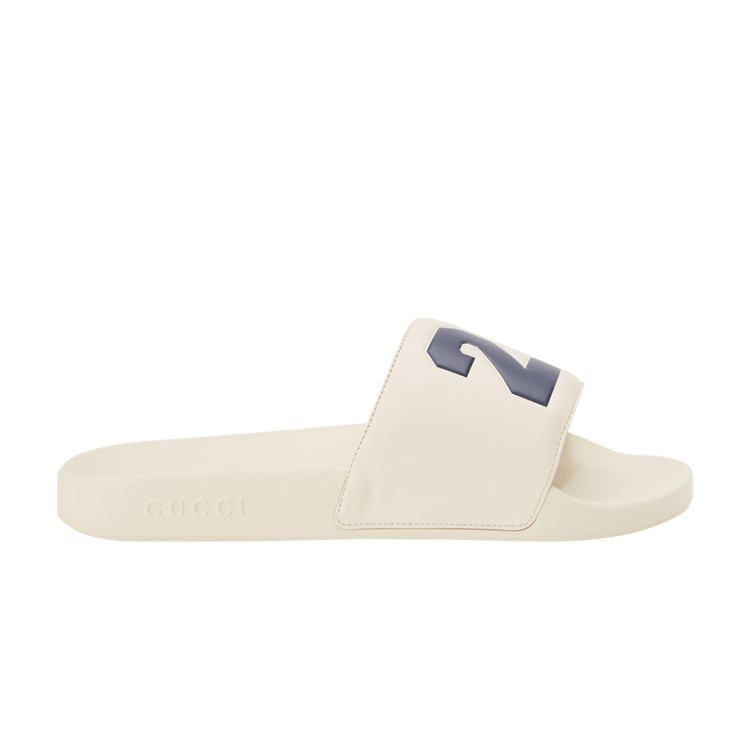 Gucci Pursuit Rubber Slide Ivory Blue