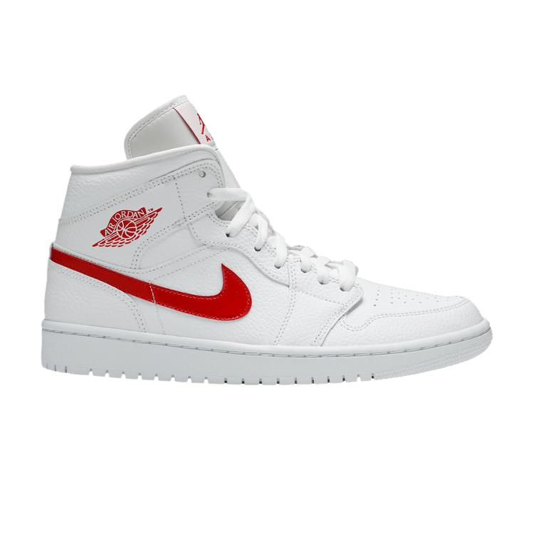 Jordan 1 Mid White University Red (Women's)