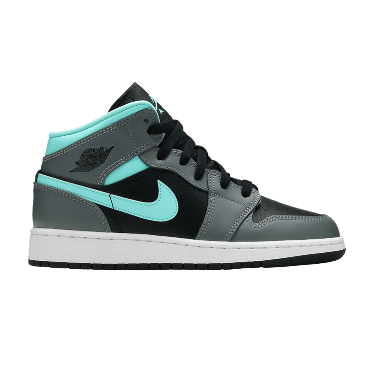 Jordan 1 Mid Grey Aqua (GS)