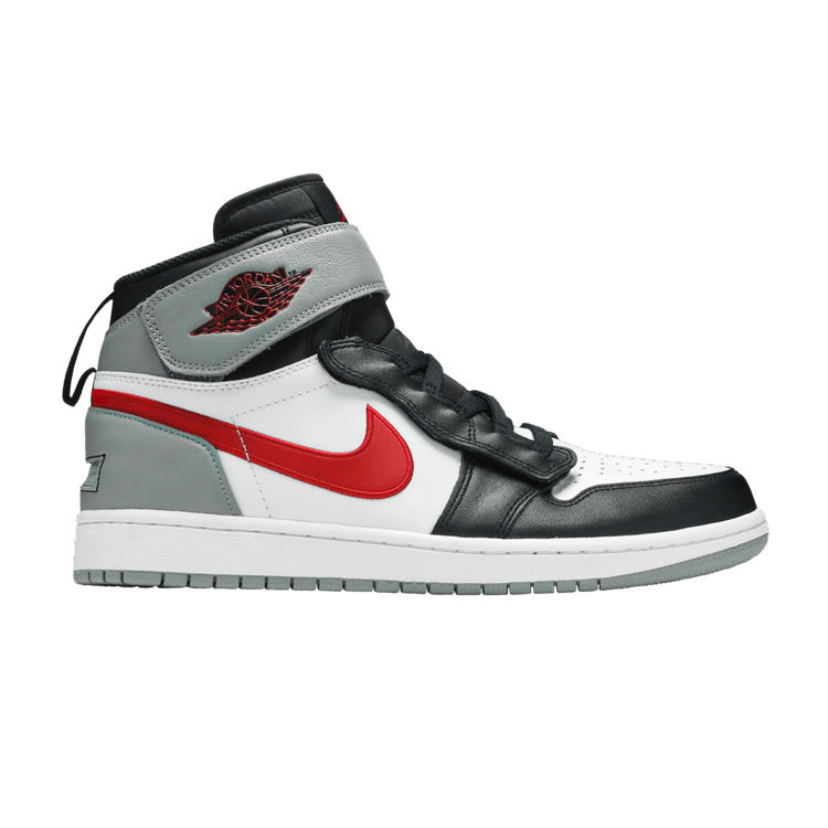 Jordan 1 High FlyEase Black Particle Grey Gym Red